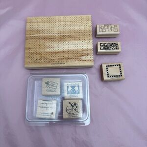 ✨ Stampin’ Up! Rubber Stamp Lot Mixed Designs Retired Wood Mounted ✨